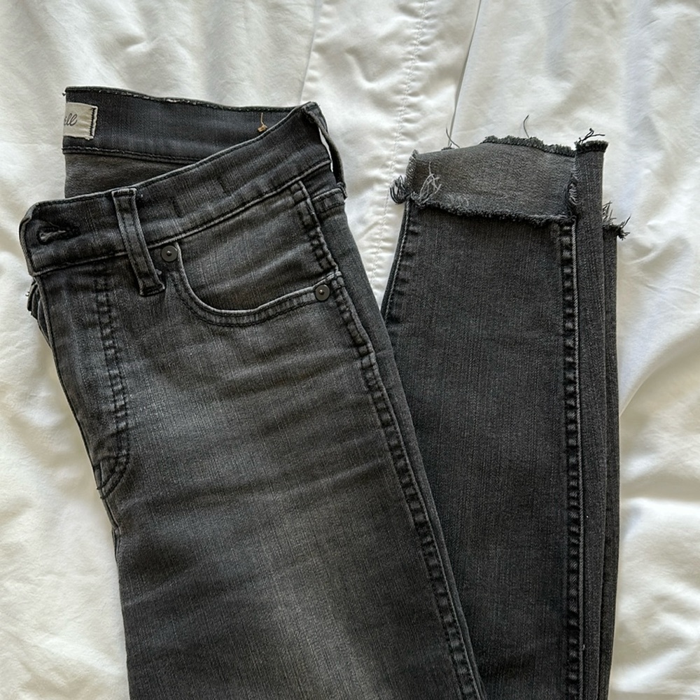 Madewell jeans 10” high-rise skinny 26 lunar wash black/dark grey